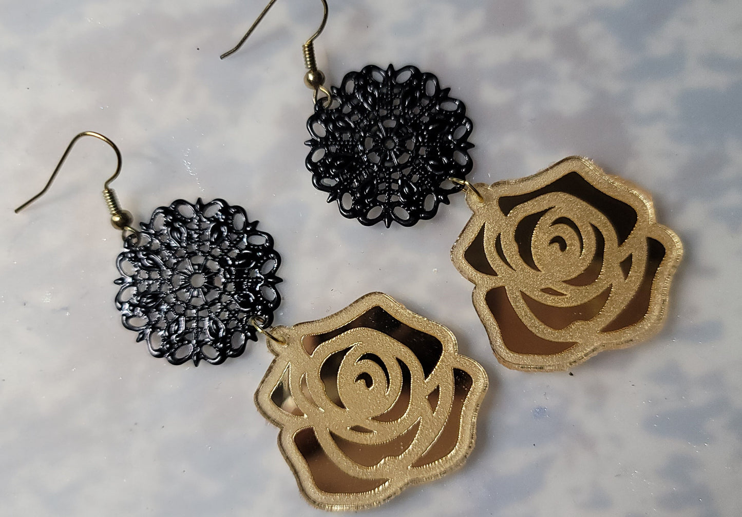 Rose Dangle Earrings
