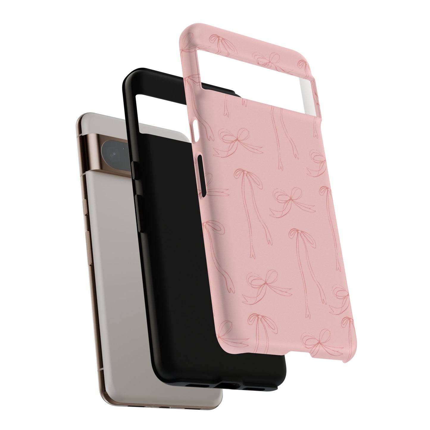 Chic Phone Case with Elegant Bow Design, Stylish Phone Cover, Trendy Accessory for Girls, Birthday Gift, Cute Tech Decor, Protective Case