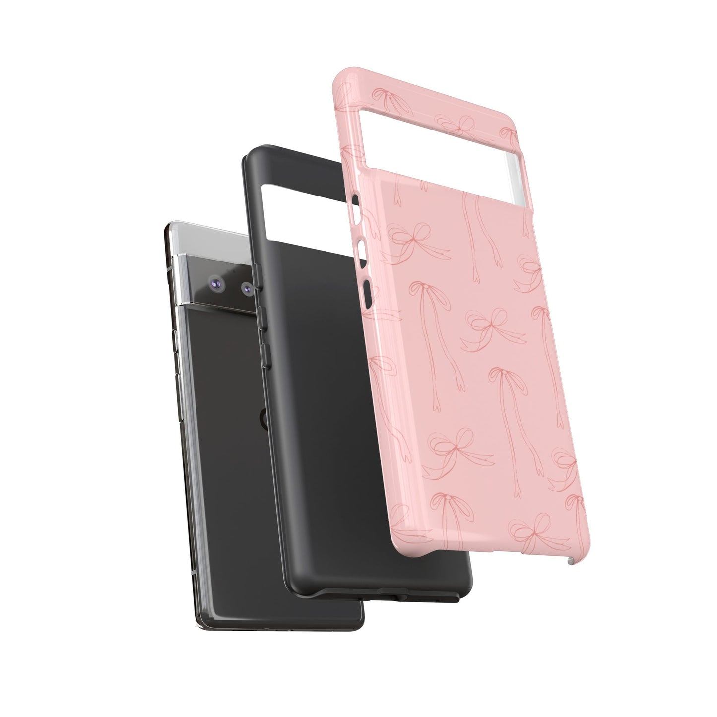 Chic Phone Case with Elegant Bow Design, Stylish Phone Cover, Trendy Accessory for Girls, Birthday Gift, Cute Tech Decor, Protective Case
