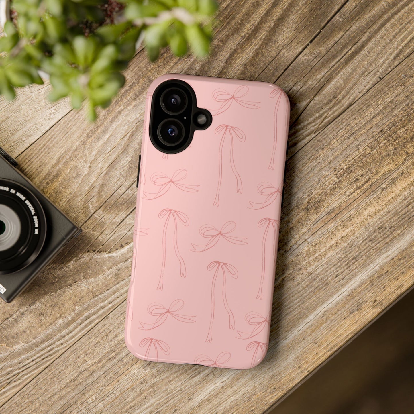 Chic Phone Case with Elegant Bow Design, Stylish Phone Cover, Trendy Accessory for Girls, Birthday Gift, Cute Tech Decor, Protective Case