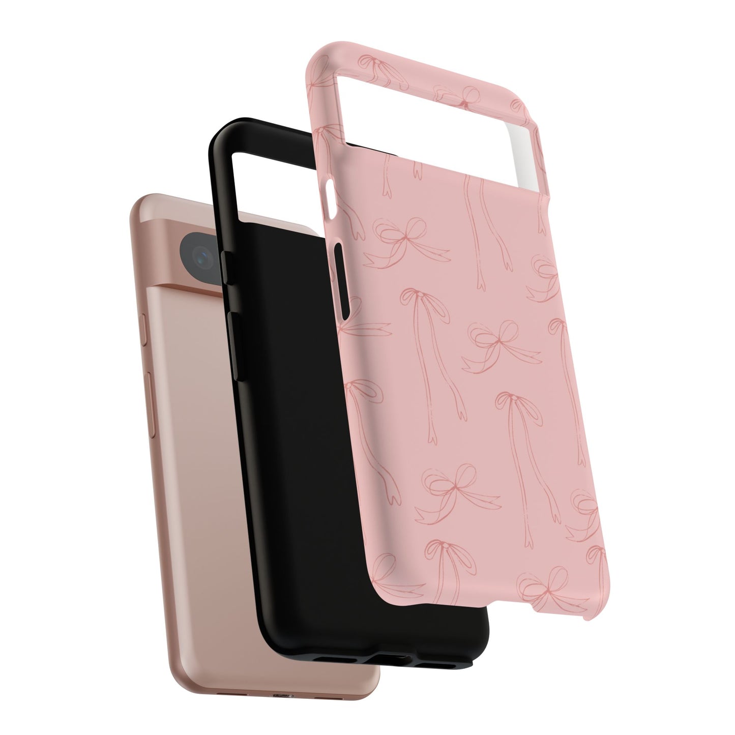 Chic Phone Case with Elegant Bow Design, Stylish Phone Cover, Trendy Accessory for Girls, Birthday Gift, Cute Tech Decor, Protective Case