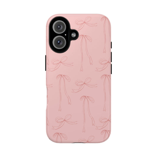 Chic Phone Case with Elegant Bow Design, Stylish Phone Cover, Trendy Accessory for Girls, Birthday Gift, Cute Tech Decor, Protective Case