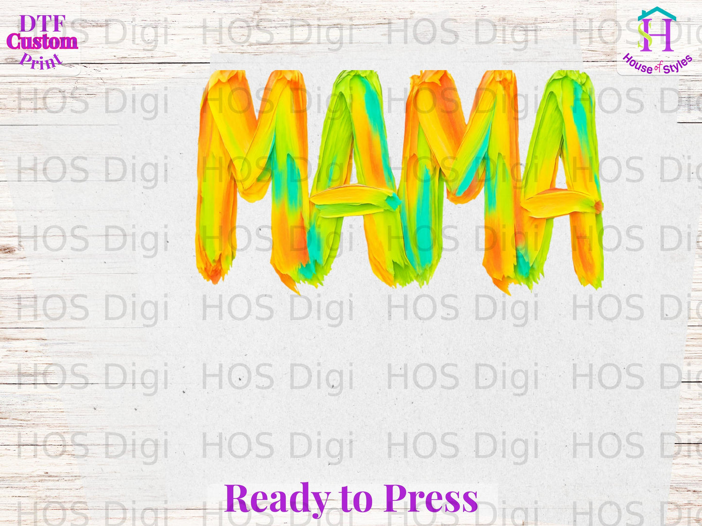 MAMA text with orange, yellow, and green paint strokes, "Ready to Press" below.