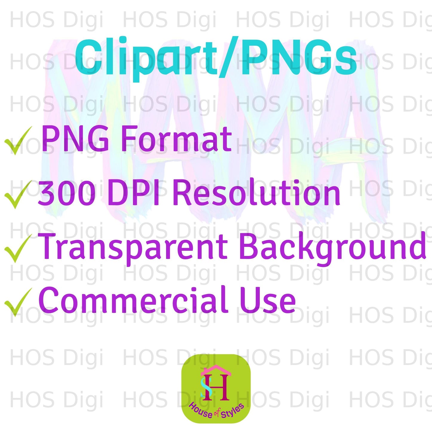 Clipart and PNGs with transparent background and 300 DPI resolution.