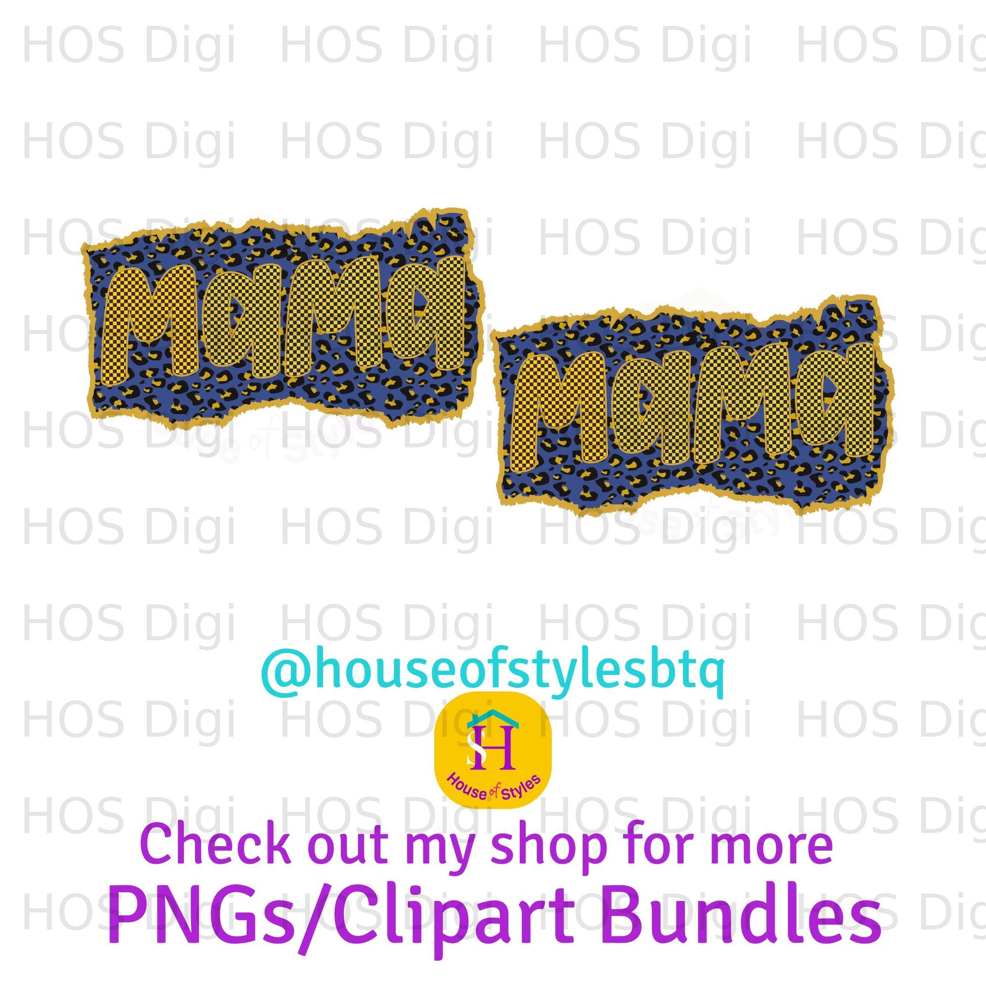 Mama leopard print graphic with shop watermark.