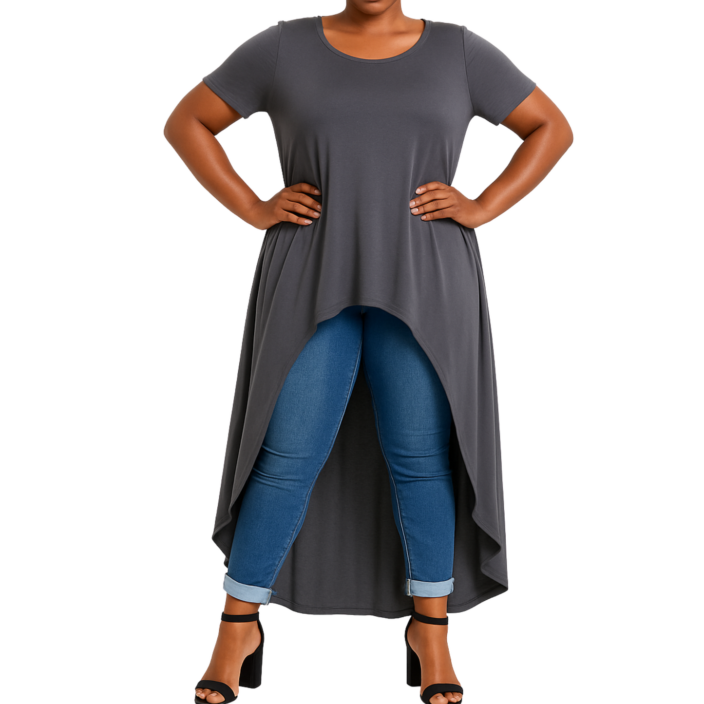 Plus Size High-Low Maxi Top