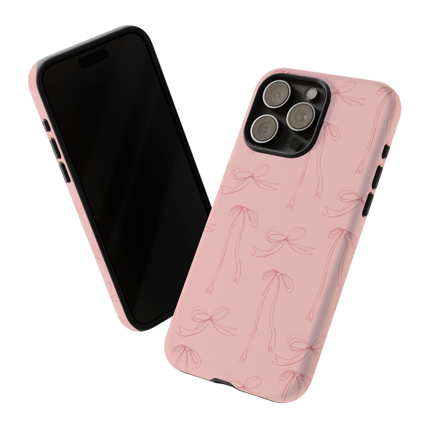 Chic Phone Case with Elegant Bow Design, Stylish Phone Cover, Trendy Accessory for Girls, Birthday Gift, Cute Tech Decor, Protective Case