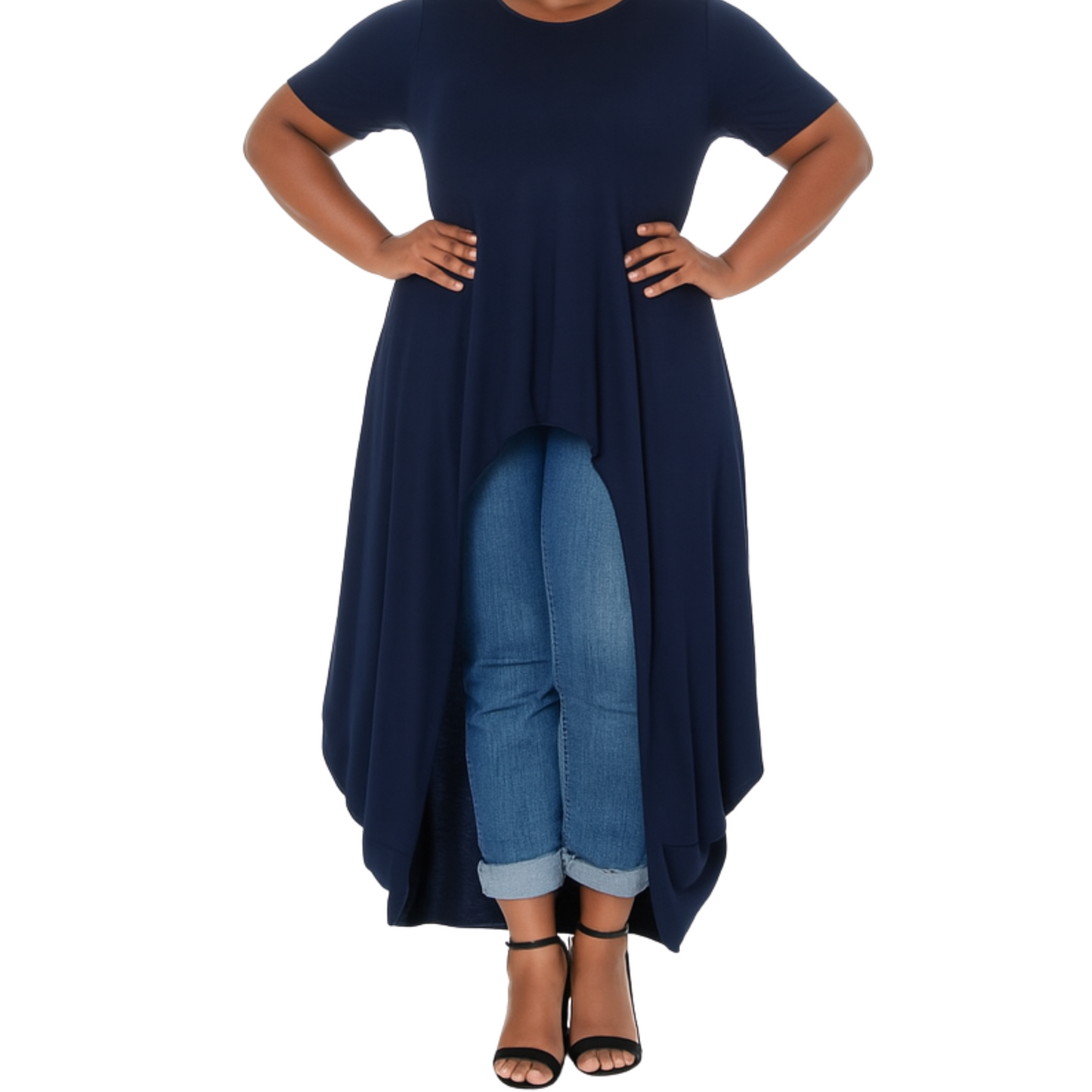 Plus Size High-Low Maxi Top