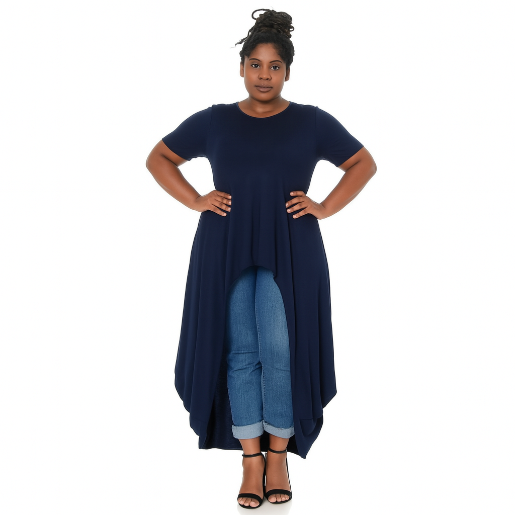 Plus Size High-Low Maxi Top