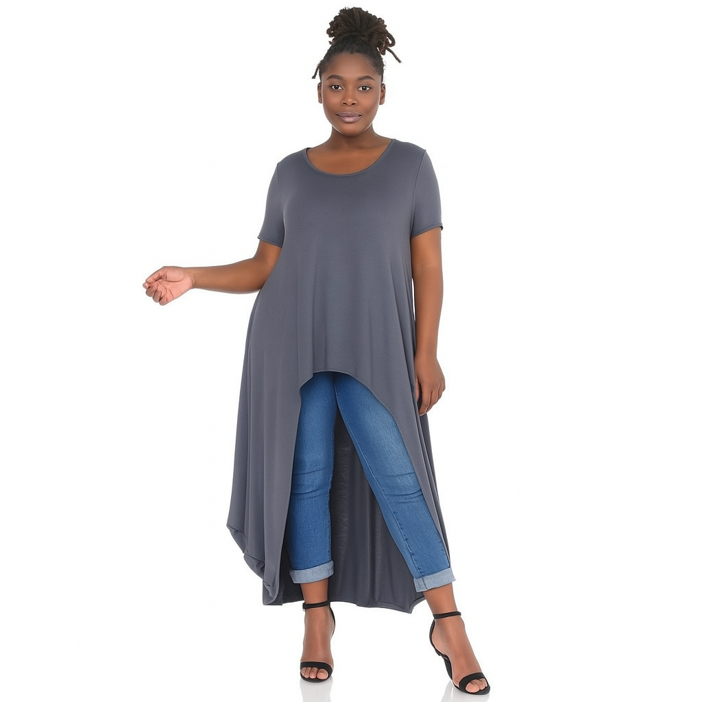 Plus Size High-Low Maxi Top