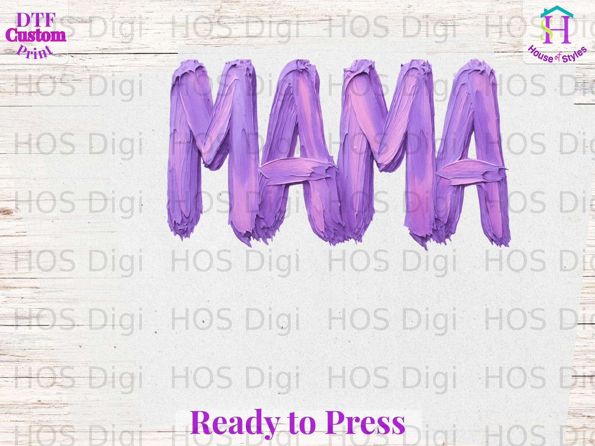 Purple "MAMA" text with "Ready to Press" below.