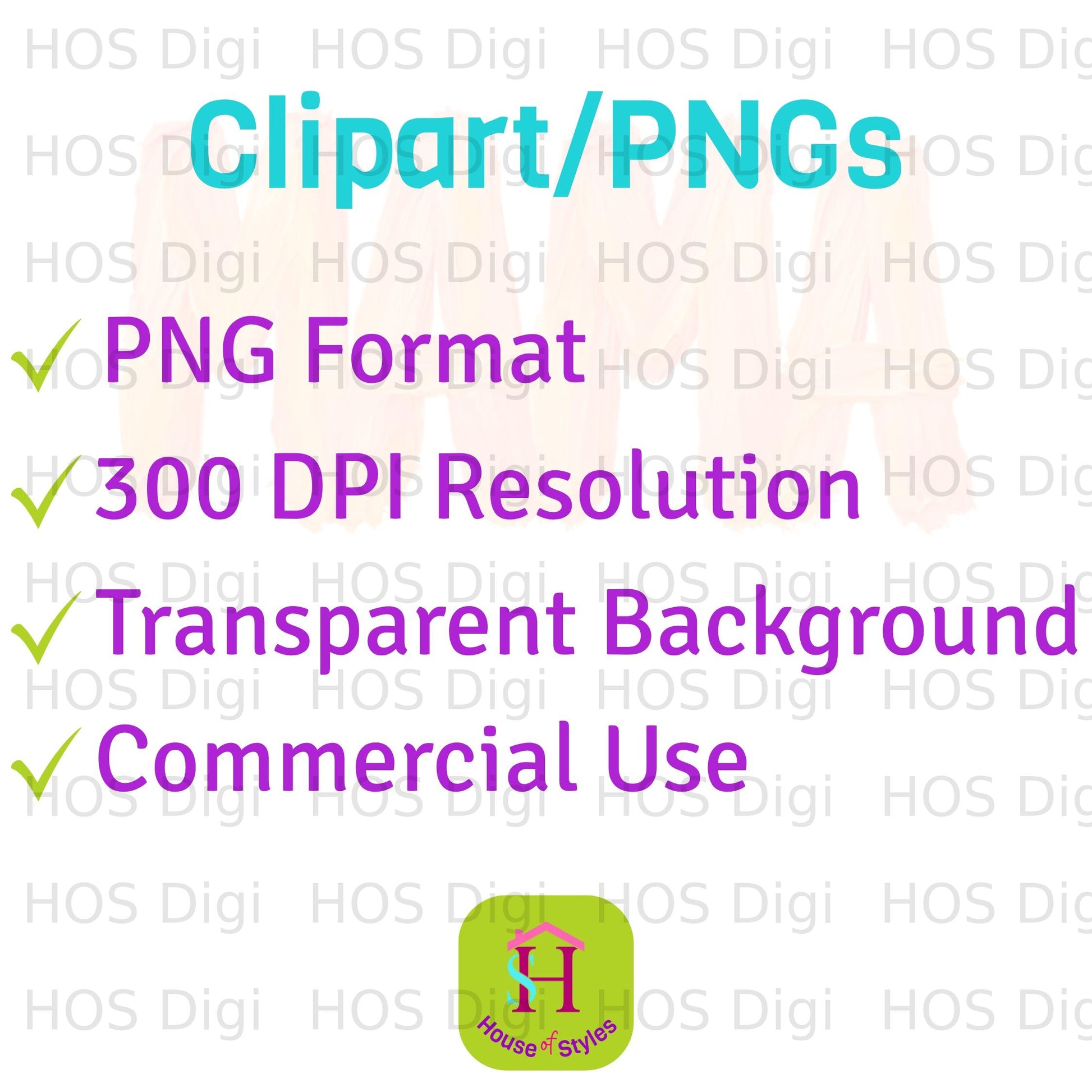 HOS Digi logo with PNG format, 300 DPI, transparent background, commercial use.
