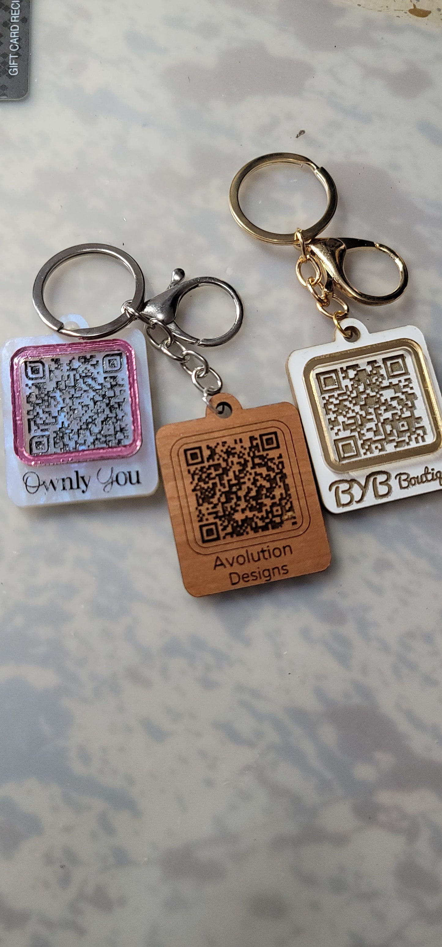 Custom QR Code Keychain Fee