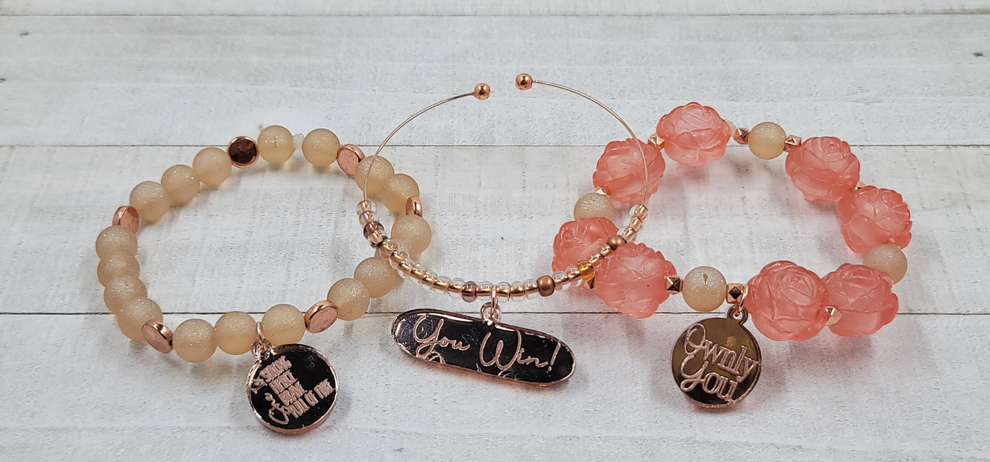 Coral Rose Stack Set
