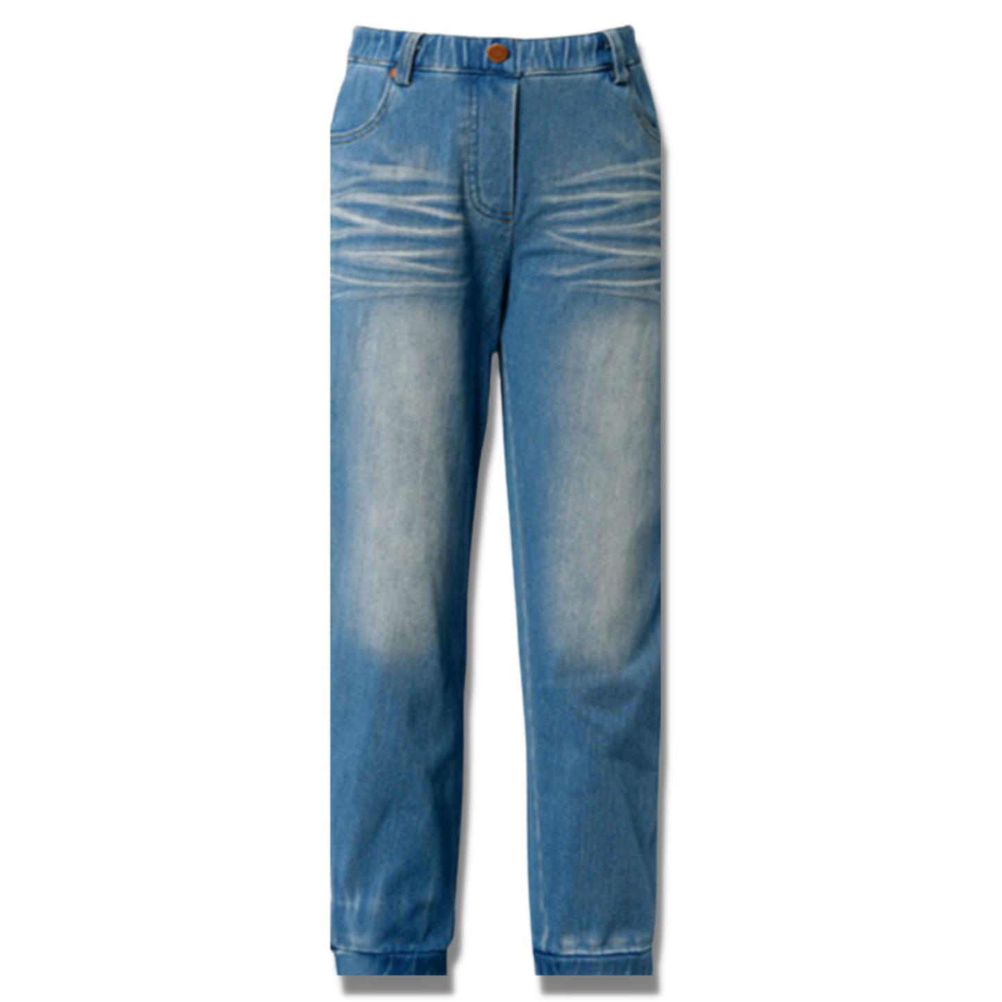 Washed Denim-Like Joggers