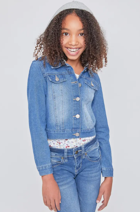 Denim Jacket w/Removable Hoodie
